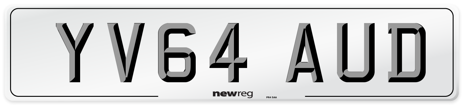 YV64 AUD Number Plate from New Reg